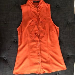 Rich Rust Color Sleeveless Blouse
